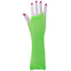 80's Double Fishnet Long Green Fingerless Gloves