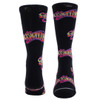Aerosmith Rock Tour All Over Logo Crew Socks - front and back view