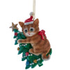 Christmas Cat Ornaments in 4 Styles - Beige cat on Christmas Tree