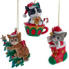 Christmas Cat Ornaments in 3 Styles