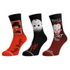 Classic Horror Characters 3-Pair Pack of Men's Crew Socks in Retro TV Gift Box by Bioworld