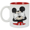 Disney Mickey Mouse Peek-A-Boo Red and White 160z Mug