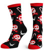 Nightmare Before Christmas Santa Jack with Candy Canes Crew Socks by Bioworld 