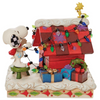 Jim Shore Peanuts Collection "Decking the Dog House"