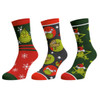 The Grinch 3-Pair Pack of Men's Crew Socks in TV Gift Box by Bioworld
