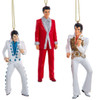 Elvis 5" Resin Figures Christmas Ornaments - Set of 3