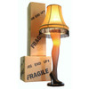 A Christmas Story Leg Lamp with Fragile Shipping Boxes