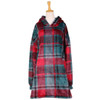 Red and Green Plaid Oversized Blanket Sherpa Pullover Hoodie