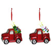 4.75" Lil Red Truck with Light Up Ceramic Tree Ornament