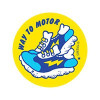 Way to Motor - Old Shoe Scent Retro Scratch 'n Sniff Stinky Stickers