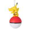 Pokemon - Pikachu on Poke Ball Ornament by Hallmark - Back of Ornament