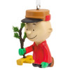  Peanuts Charlie Brown Kneeling with Tree Ornament by Hallmark 