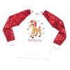 Rudolph The Red Nosed Reindeer Sequin Junior Raglan Shirt 