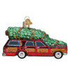 Station Wagon with Tree Glass Ornament by Old World Christmas