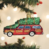 Station Wagon with Tree Glass Ornament by Old World Christmas