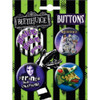 Beetlejuice Buttons - Set of 4