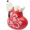 Snoopy Laying on Heart Peanuts Figure by Jim Shore