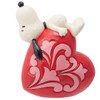 Snoopy Laying on Heart Peanuts Figure by Jim Shore