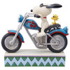 Snoopy and Woodstock Riding a Motorcycle Peanuts Figure by Jim Shore