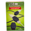 USB PowerConnect Extension Cord with BLACK Wire & 12 USB Ports 