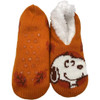 Peanuts Snoopy Harvest  Leaves Slipper Socks