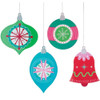 Retro Tidings Lacquer Wooden Ornaments