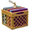  Record Crate Handblown Glass Ornament 