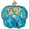White Christmas Sisters Glass Ornament by Old World Christmas
