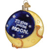 Wonderful Life Lasso The Moon Glass Ornament by Old World Christmas