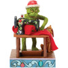 Grinch Sewing Santa Suit Figure by Jim Shore - Front View Grinch Sewing Santa Suit Figure by Jim Shore - Front View