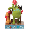 Grinch Sewing Santa Suit Figure by Jim Shore - Rear View Grinch Sewing Santa Suit Figure by Jim Shore - Rear View