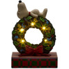 Snoopy Sleeping on LED Wreath Figure by Jim Shore