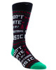 Don't Hate My Christmas Music Novelty Crew Socks by Perri's