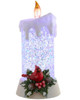 Cardinal LED Swirling Glitter Candle