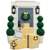 Door with Packages Personalized Christmas Ornament