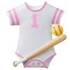 Baseball Baby Pink Personalized Ornament
