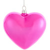 Pink Heart Glass Ornament for Personalization