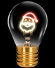 Santa Neon LED Lightbulb Lamp on Black