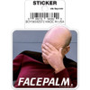 Star Trek TNG Picard Facepalm Die Cut Sticker