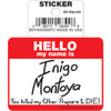 Princess Bride Inigo Montoya Name Tag Die Cut