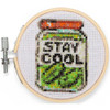 Mini Cross Stitch Embroidery Kit - Pickle