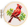 Mini Cross Stitch Embroidery Kit - Cardinal