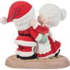 Precious Moments Santa & Mrs. Claus Kissing Figure 