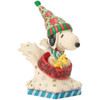 Snoopy Woodstock Dog Bowl Sled Figure by Jim Shore 