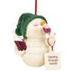 Dashing Through Merlot Ornament by Snowpinions