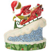 Grinch on Small Sled Figurine by Jim Shore