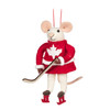 Hockey Mouse Felt Ornament