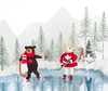 Bear and Mouse Hockey Ornaments Together