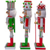 Side View - 15-Inch Festive Tinsel Wooden Nutcrackers