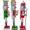 Opposite View - 15-Inch Festive Tinsel Wooden Nutcrackers